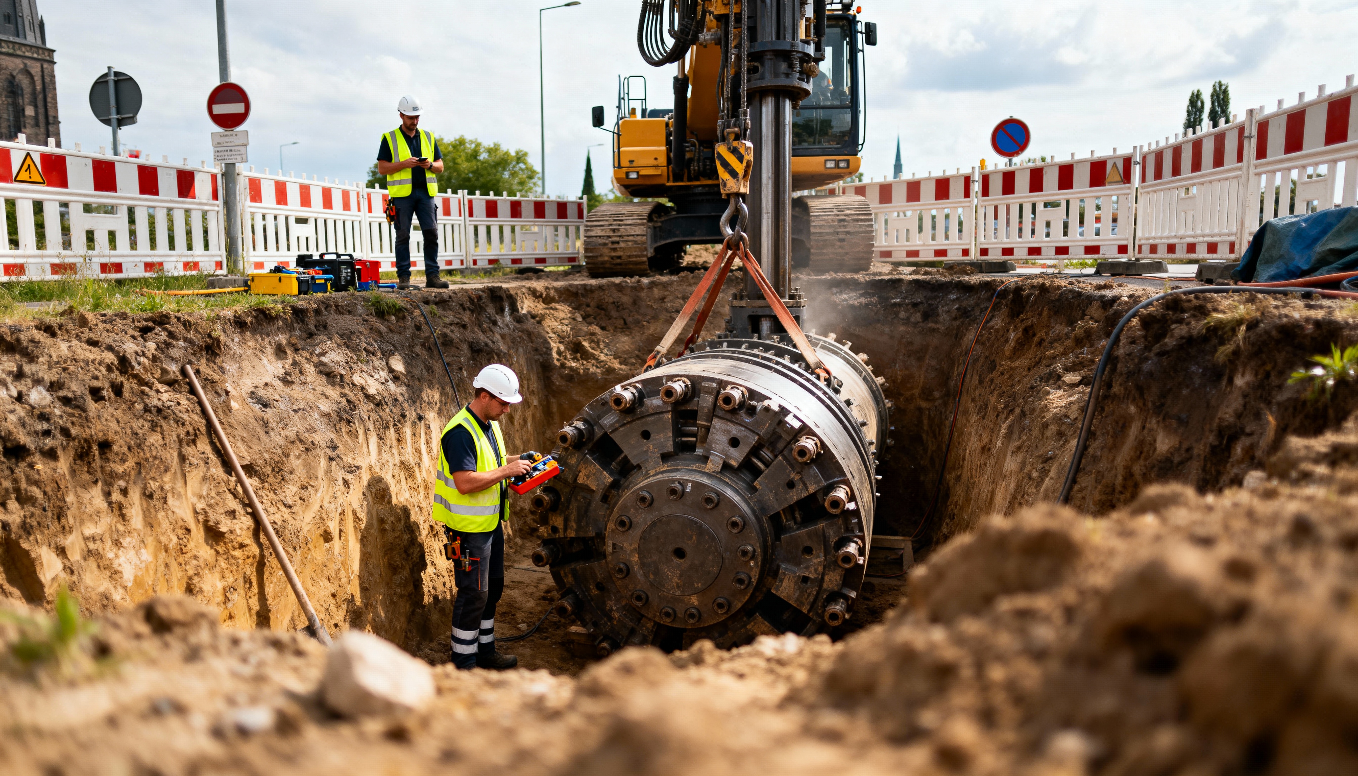 Modern city skyline with architectural structures